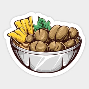 Meatball Ilustration Sticker